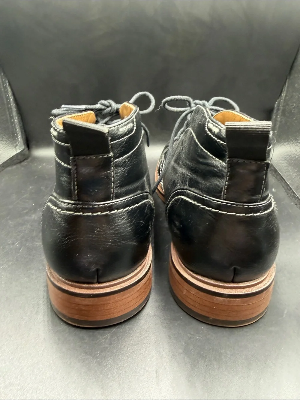 Sonoma Men's Black Leather Lace-Up Chukka Boots